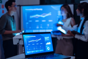 Team meeting using audiovisual software