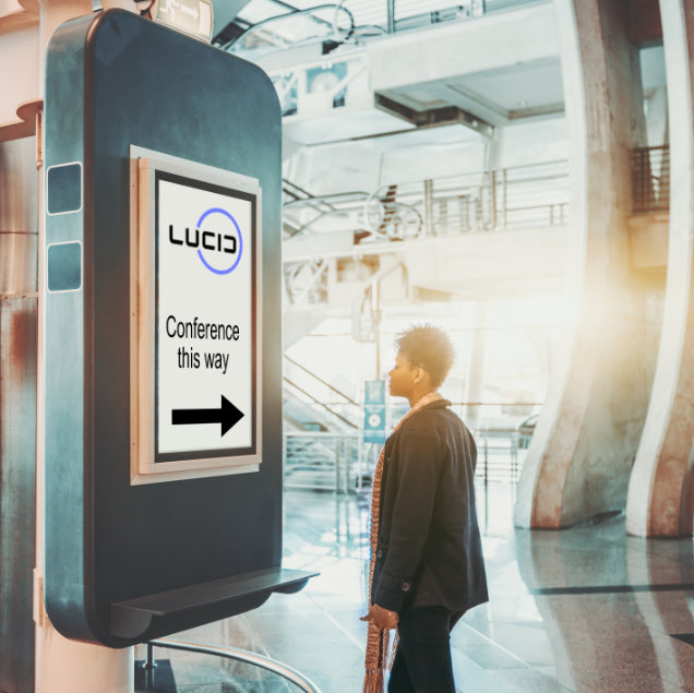 Digital signage for meeting room control systems